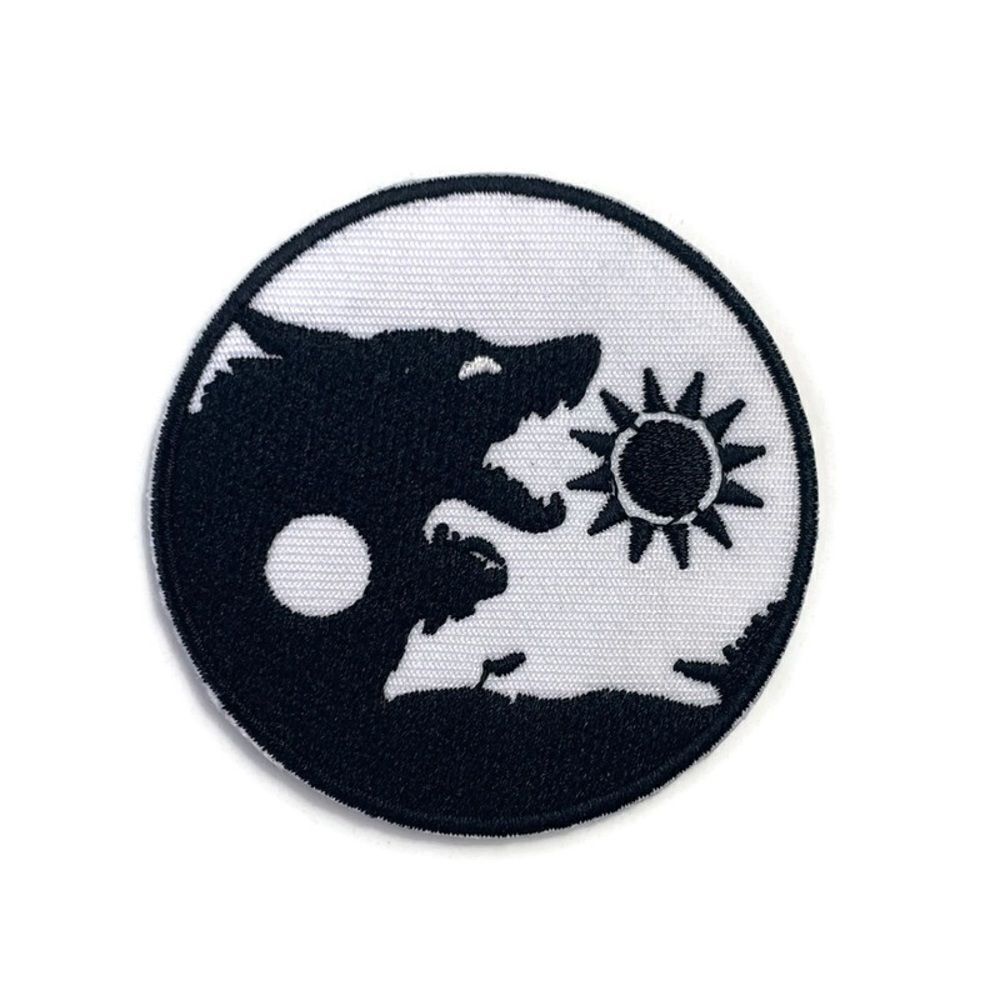 Ying Yang Wolf Sun Moon Embroidered Patch